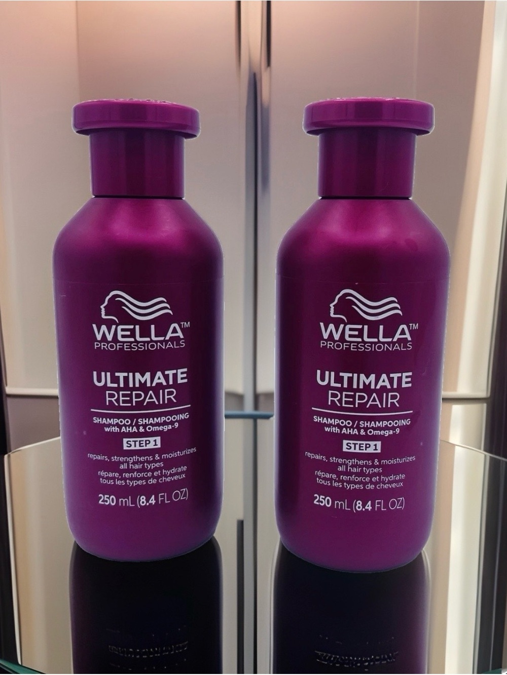 2x Wella Professionals ULTIMATE REPAIR Shampoo Step 1 for Damaged Hair 8.4 oz